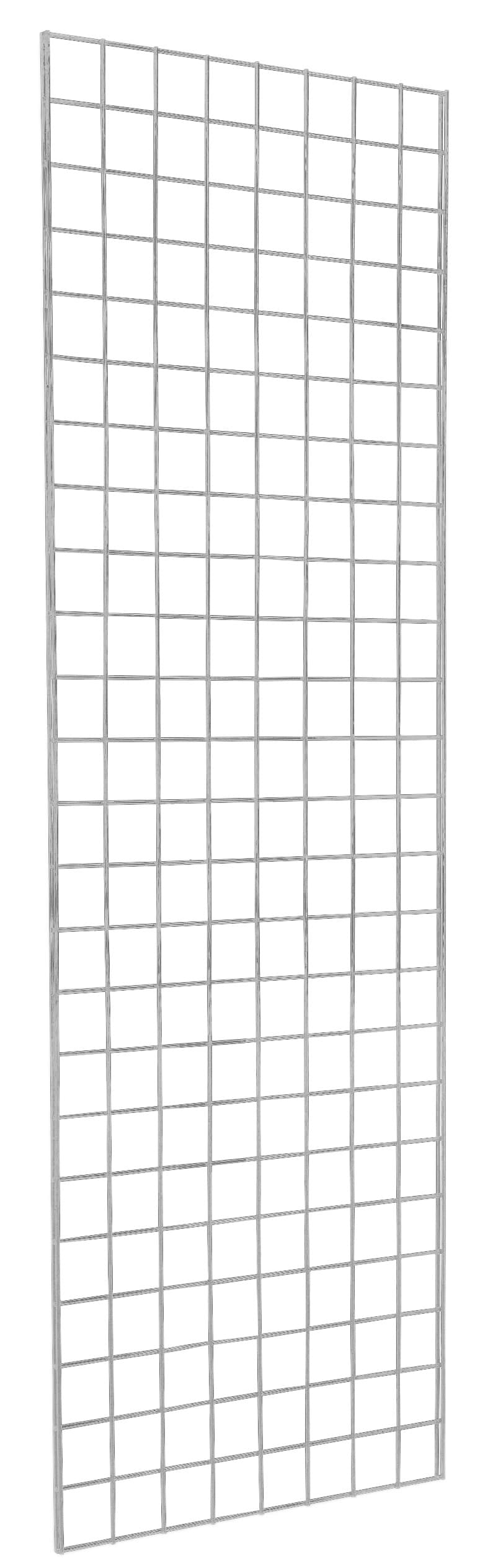6’ White Wire Grid Panel Displaying Products