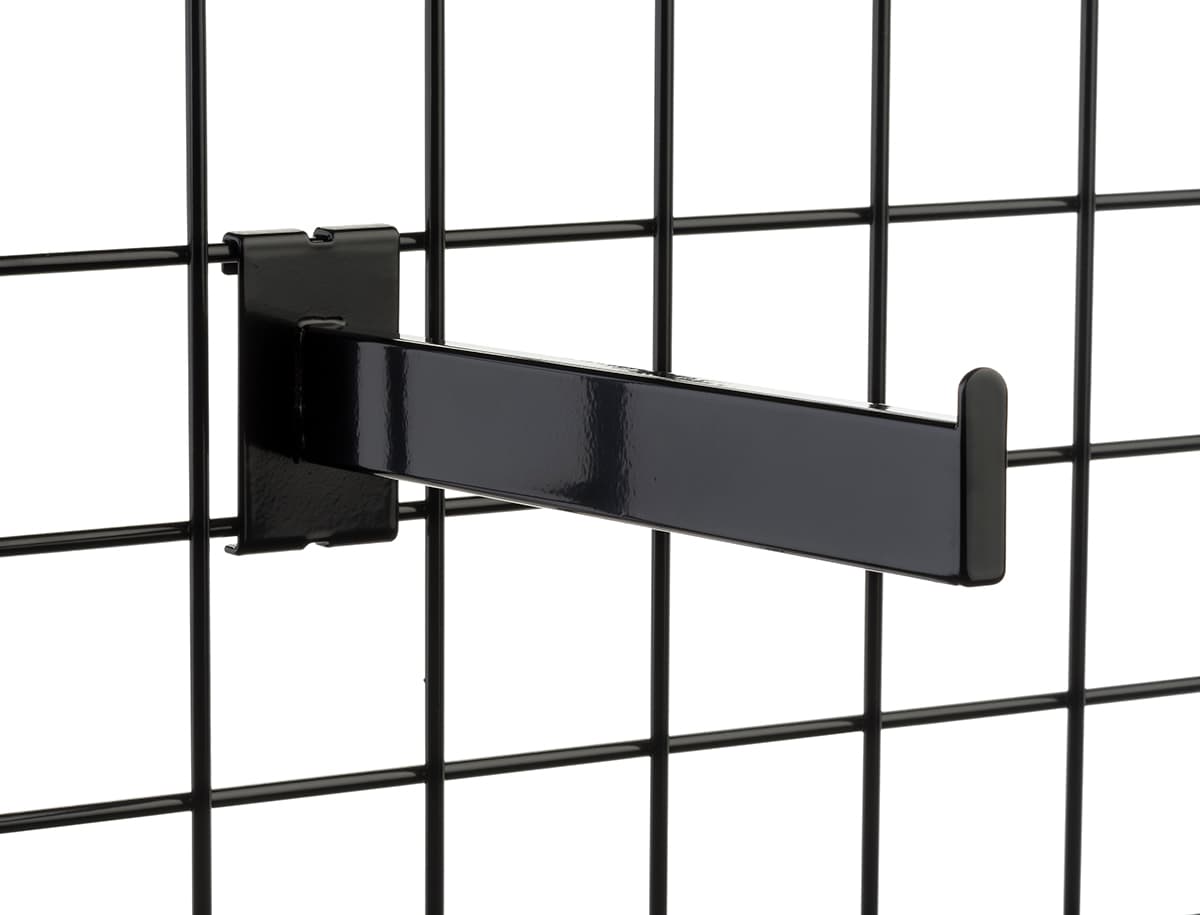 Metal black 12" square tube gridwall faceout 