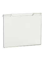 Acrylic gridwall sign holder in a landscape orientation