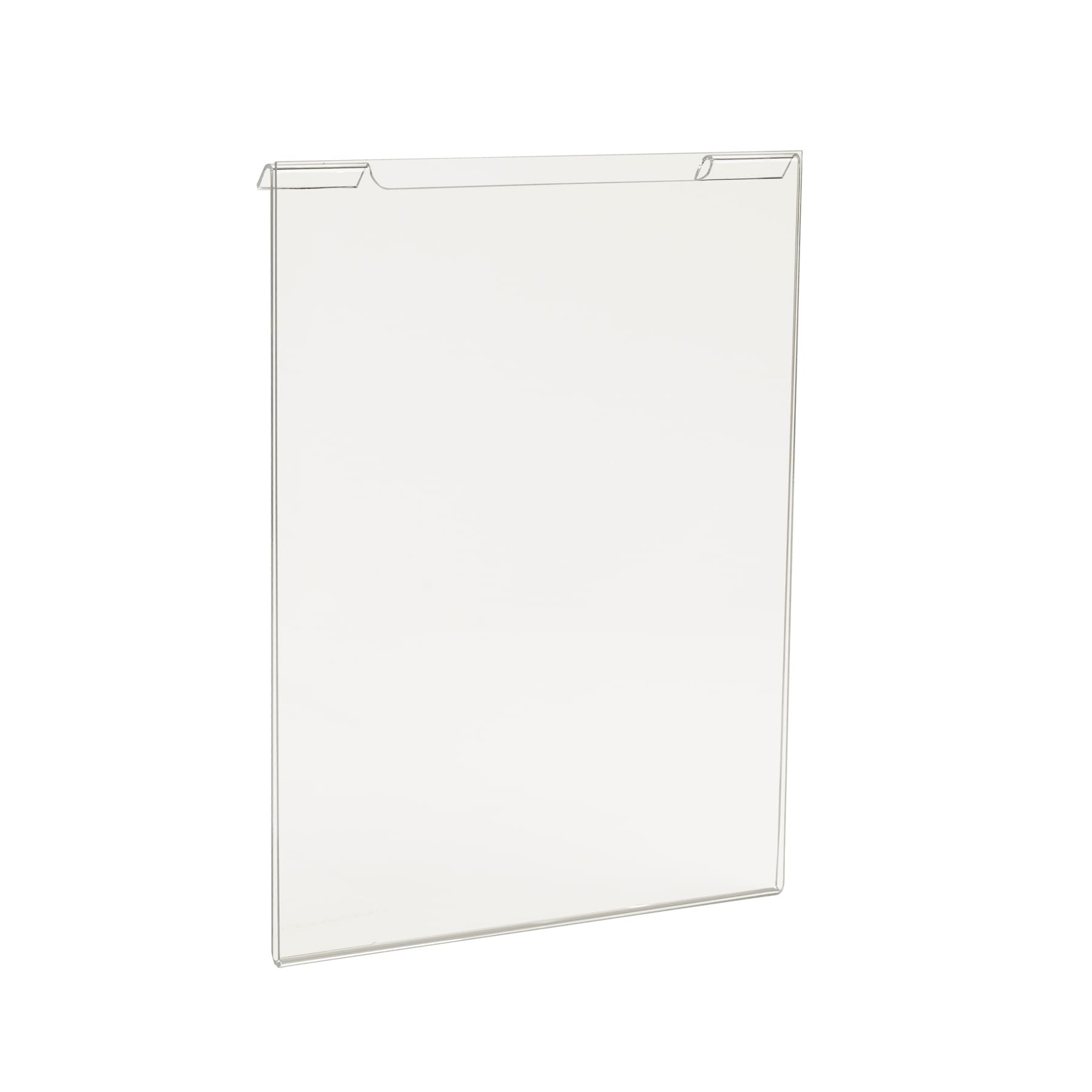 Acrylic gridwall sign holder with an 8.5 inch by 11 inch media size