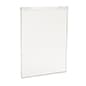 Acrylic Sign Holder for Gridwalls or Slatwall, Top-Loading - Clear