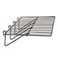 Wire Shelf for Gridwall or Slatwall, Steel, Set of 6 - Black