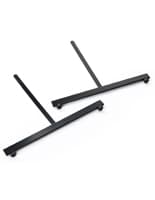 Floor standing black gridwall T base rectangular tube