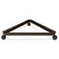 24"w Metal Triangle Shaped Gridwall Base with Wheels, Holds Three Panels - Black