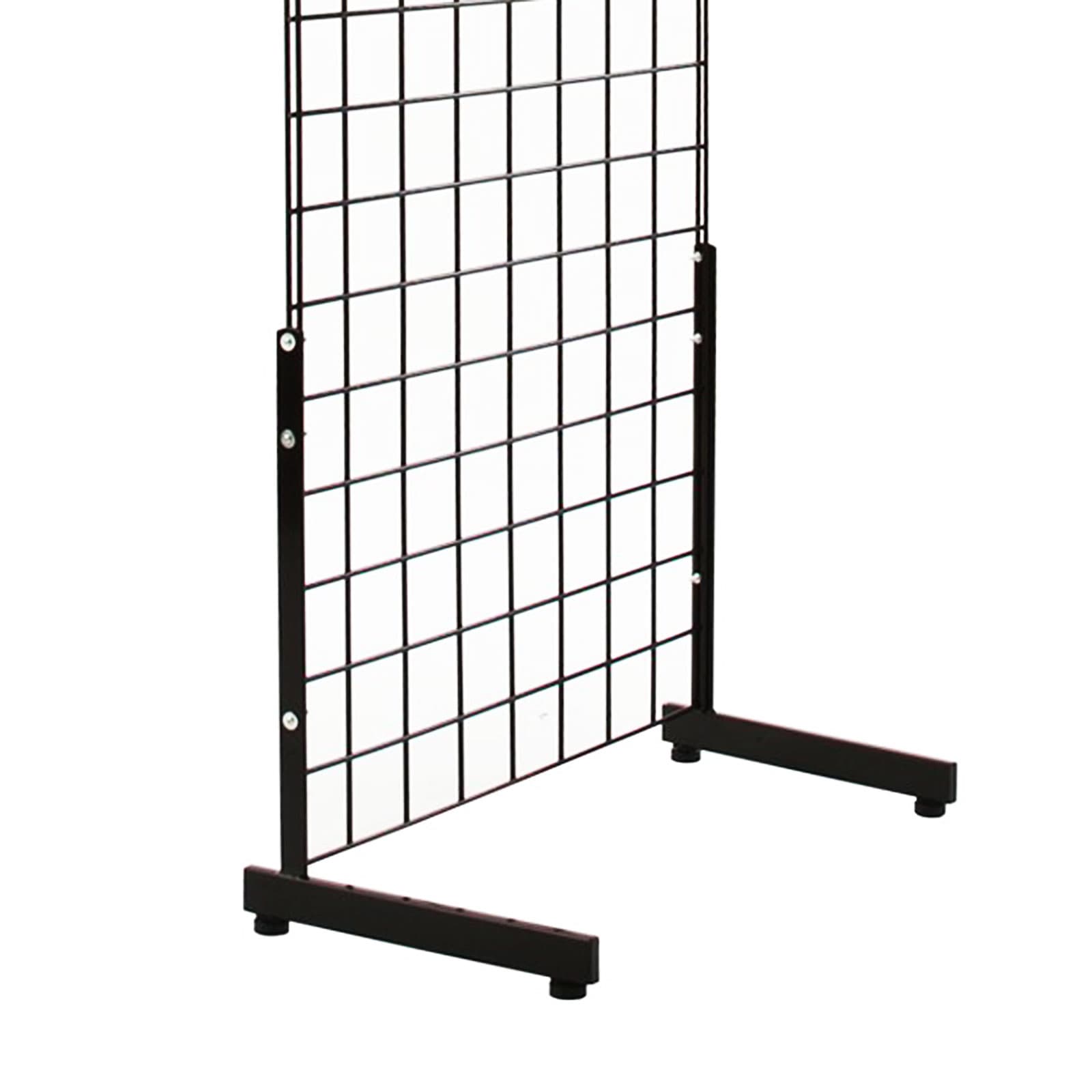 L-shaped gridwall legs mount to grid panels with included hardware