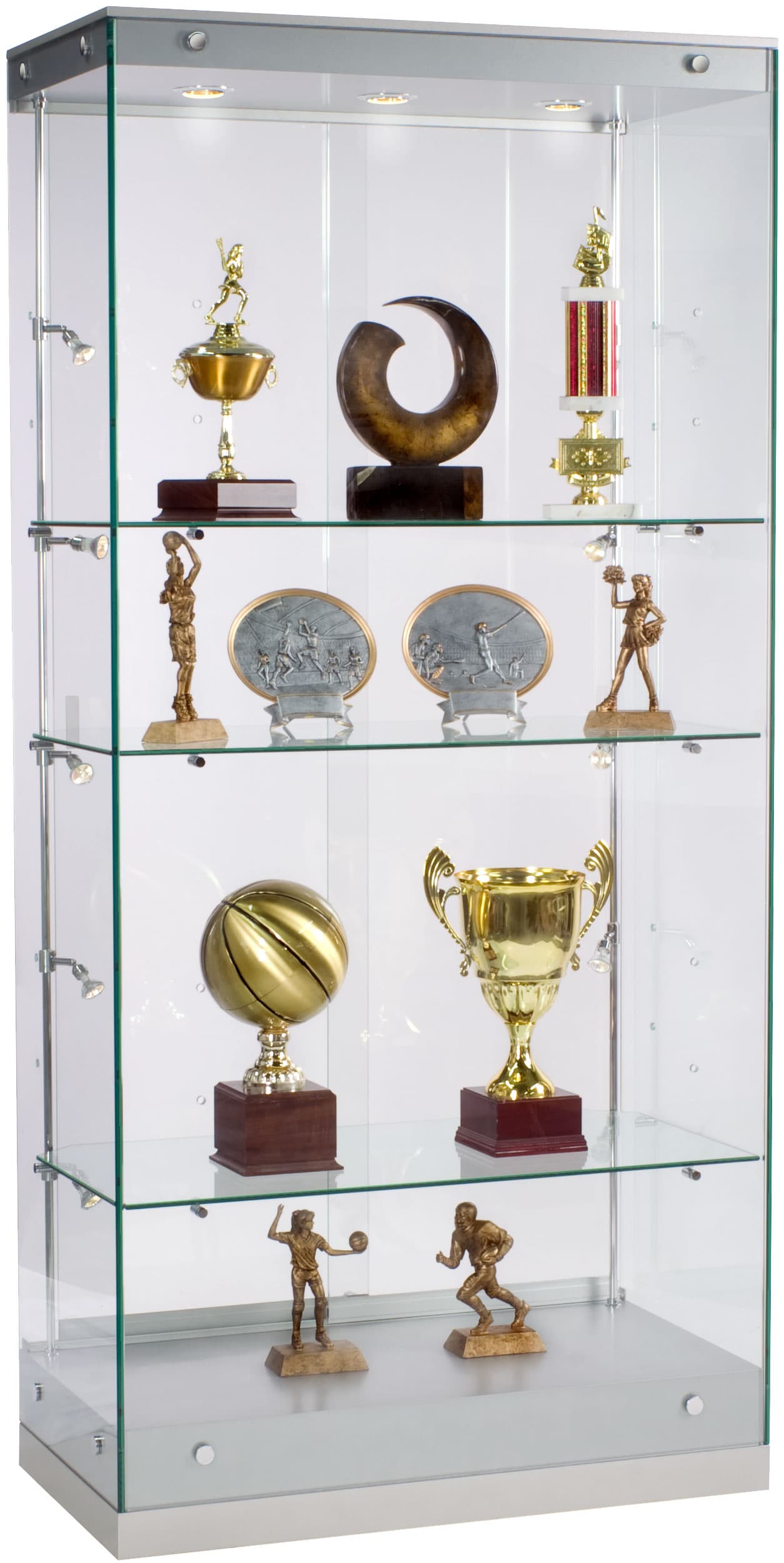 Display Showcases: Silver Grace Tyler Showcases - Silver Painted MDF