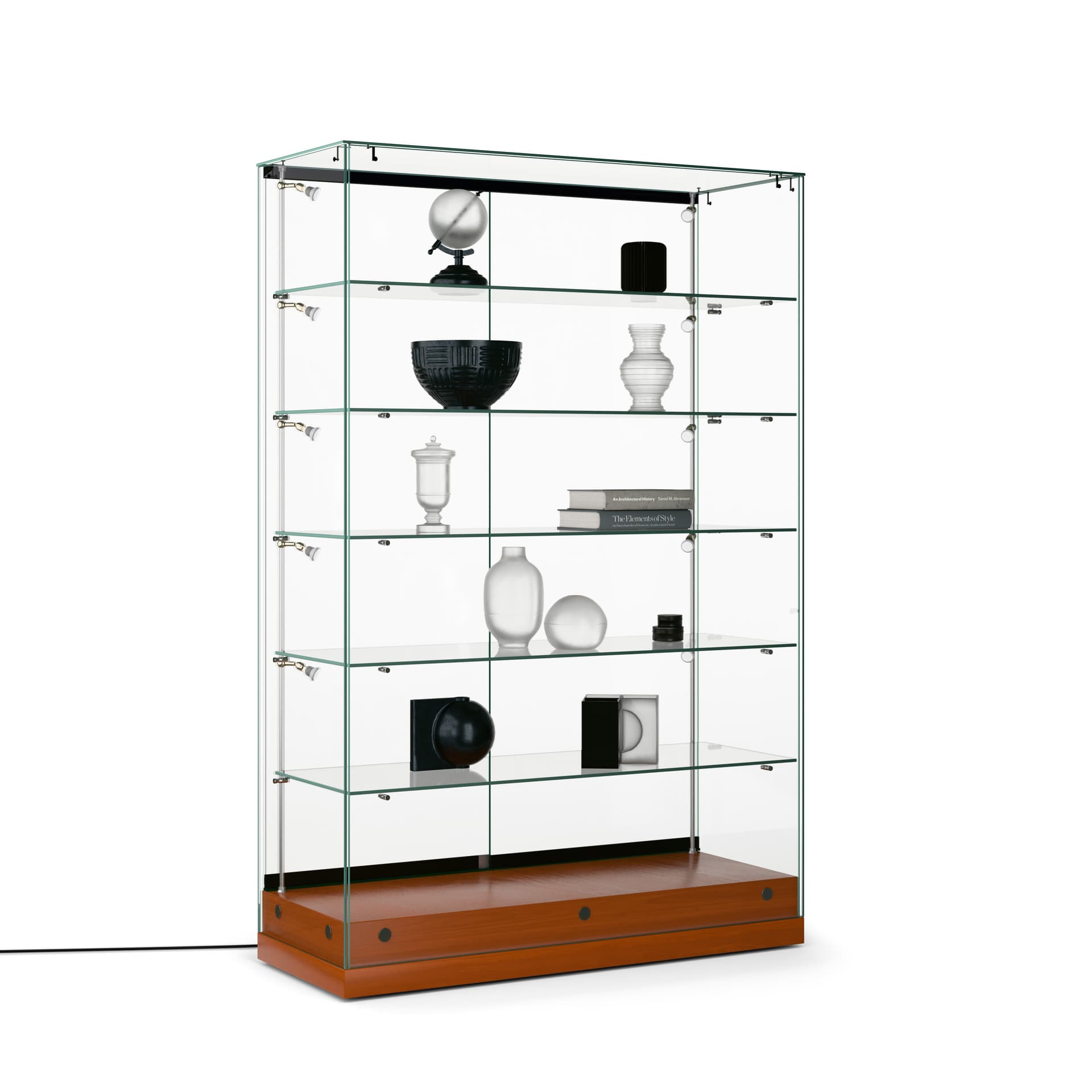 Glass Curio Display Case, Weighs 395 lbs