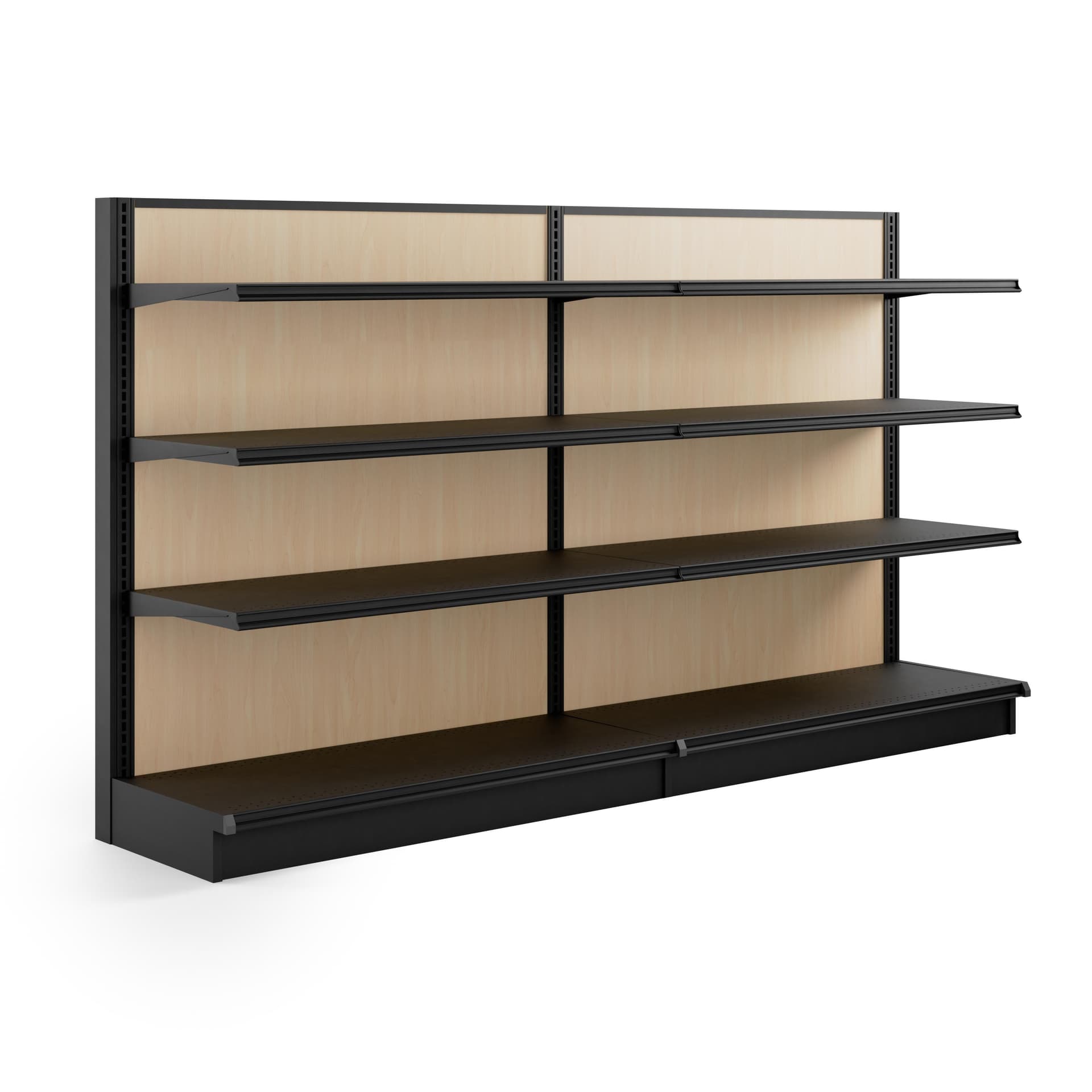 two run setup with extender add-on panel for GWALL shelving units