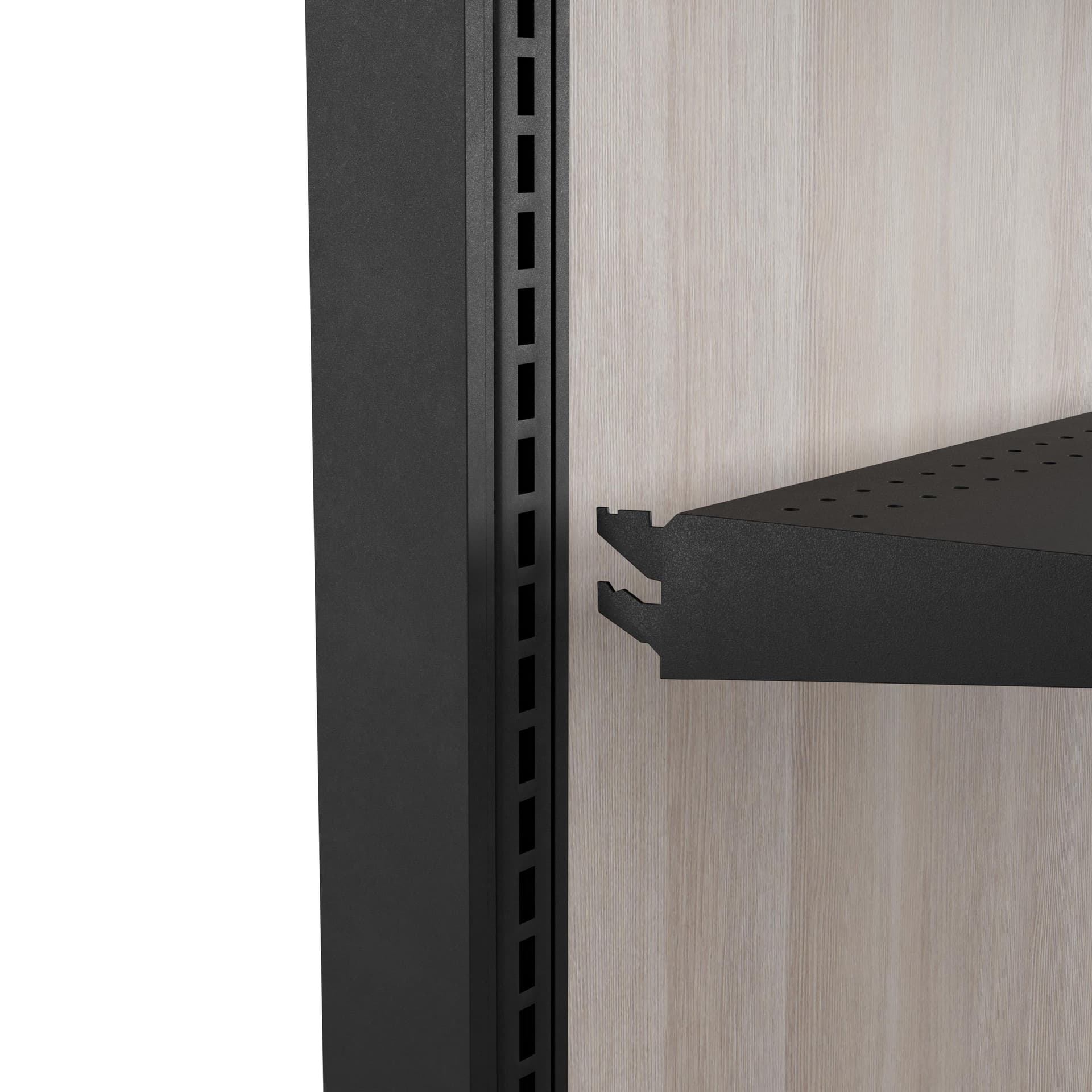 Endcap add-on for GDBL retail gondolas compatible with height adjustable shelving