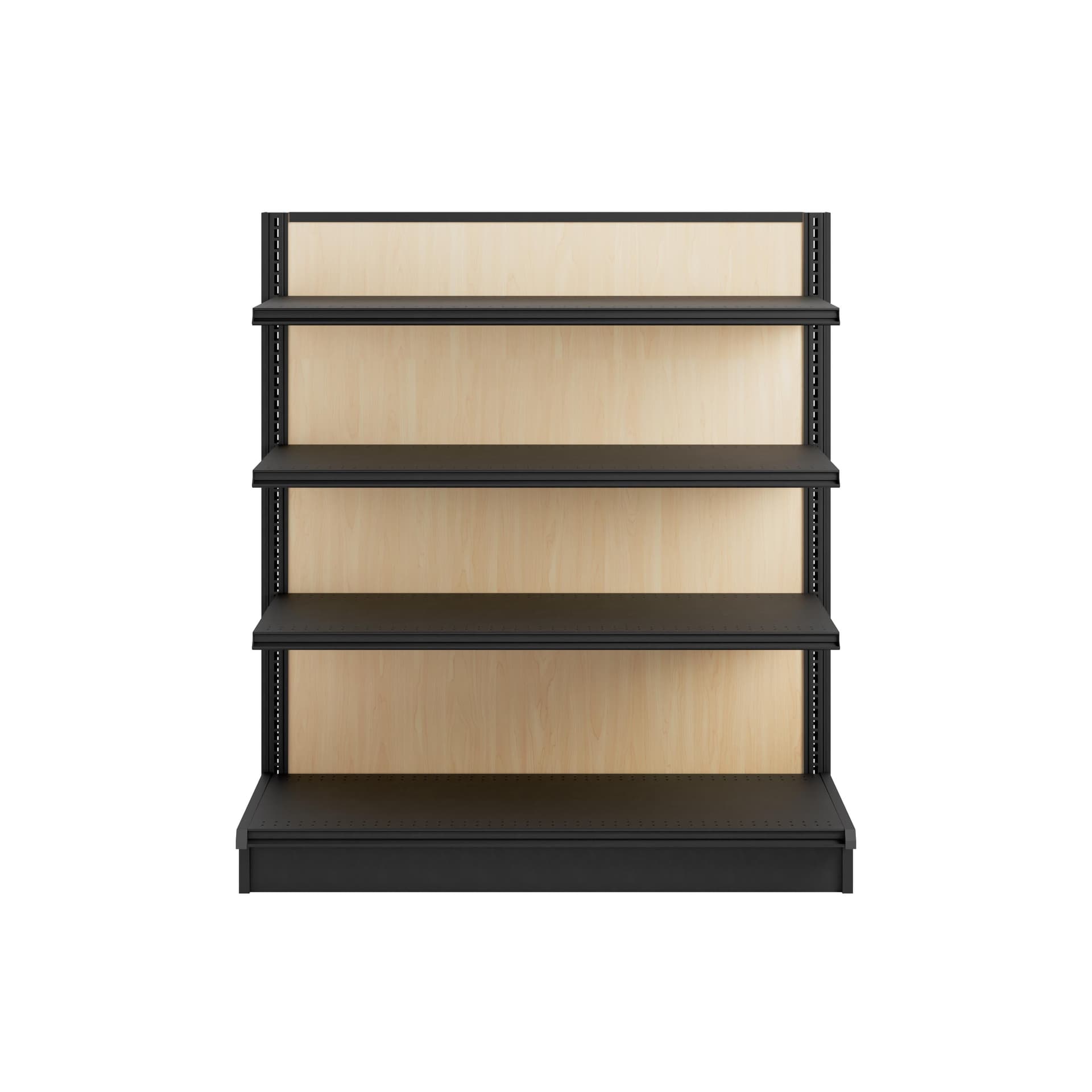 single sided retail shelving