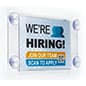 Recycled Acrylic Sign Holder for Window with Suction Cups, Double-Sided - Clear 