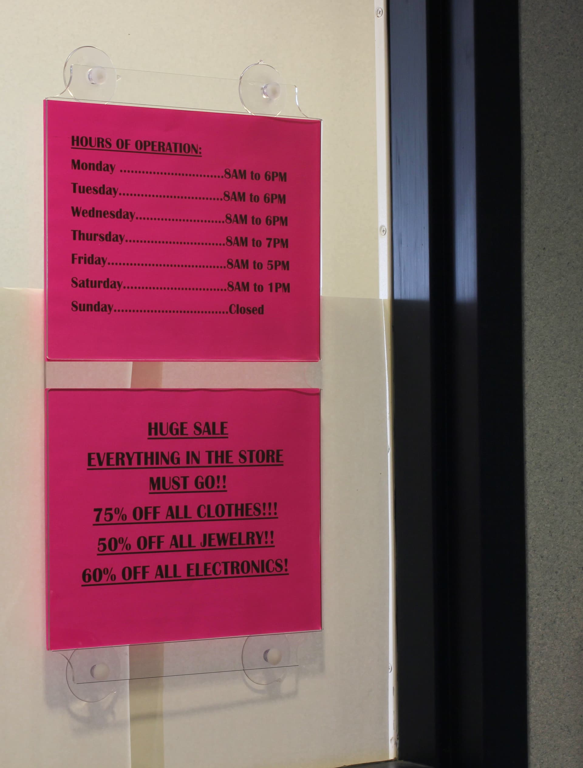 Suction Cup Sign Holder