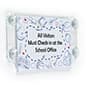 Recycled Acrylic Sign Holder for Window with Suction Cups, Double-Sided - Clear 
