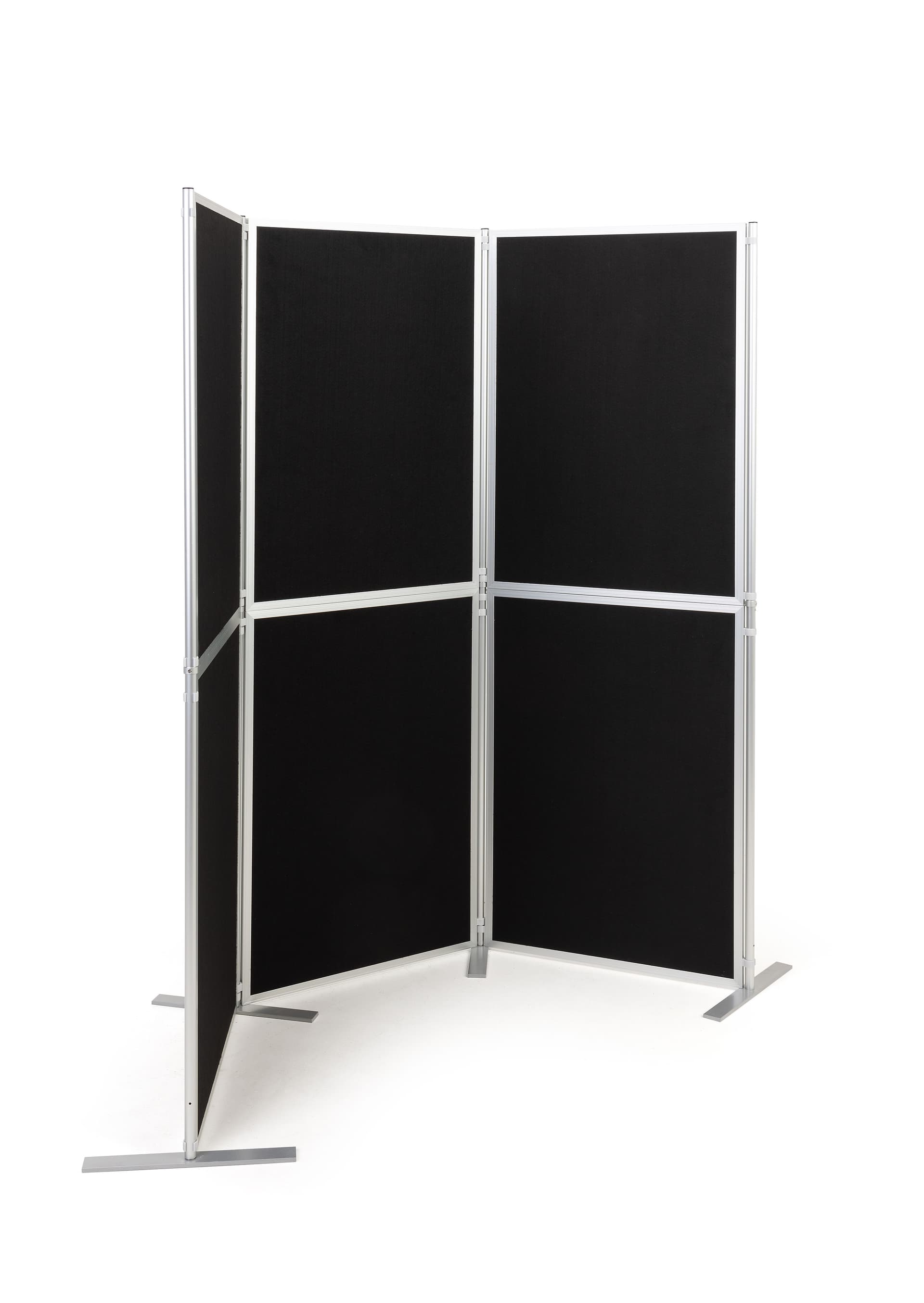 Folding portable backdrop panels with hook-and-loop receptive fabric