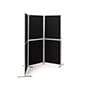 75"w Floor Standing Hook & Loop Display Board, 6 Panels, Double Sided - Multi-Color