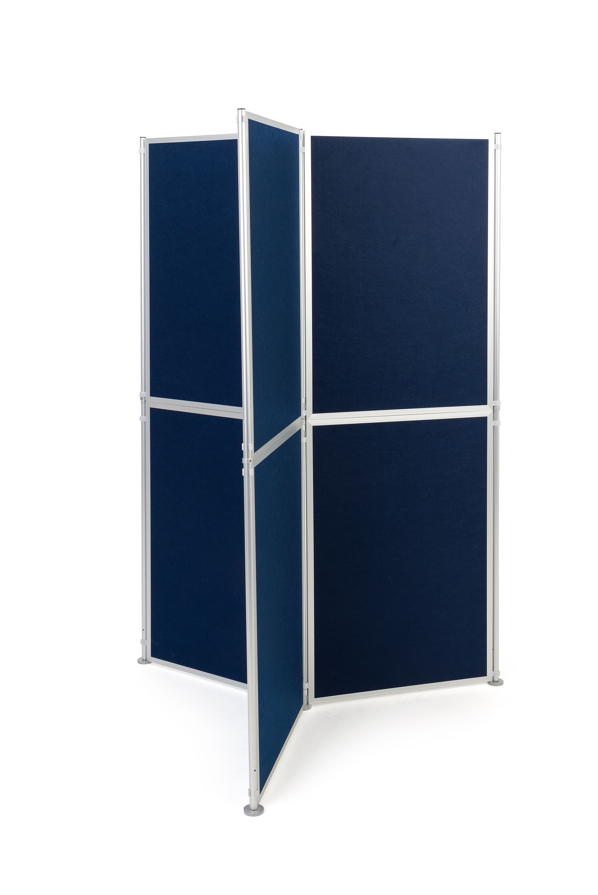 Freestanding modular display boards with rounded feet for multiple configurations