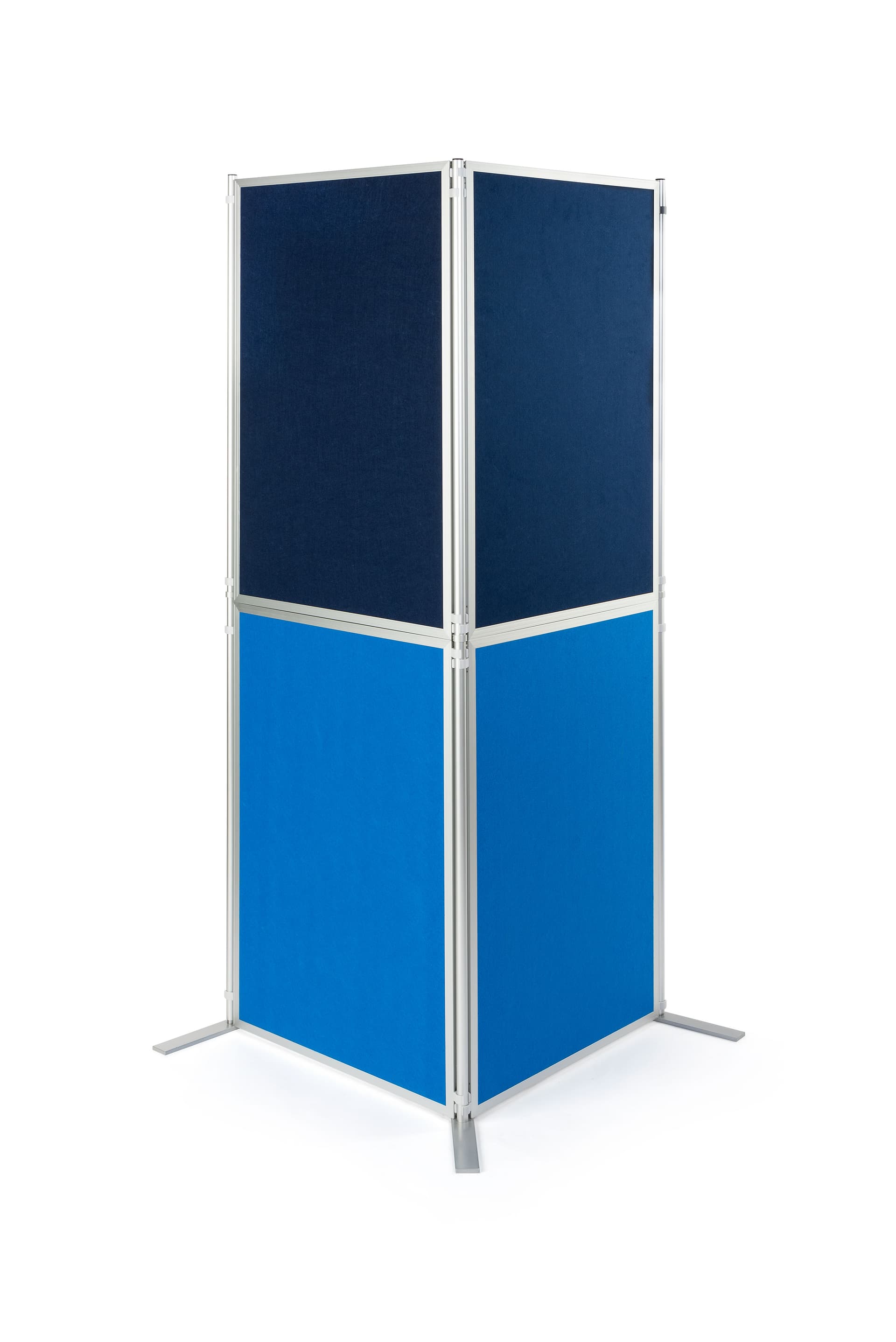 Multiple colored freestanding modular display boards