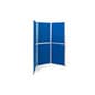 75"w Floor Standing Hook & Loop Display Board, 6 Panels, Double Sided - Multi-Color