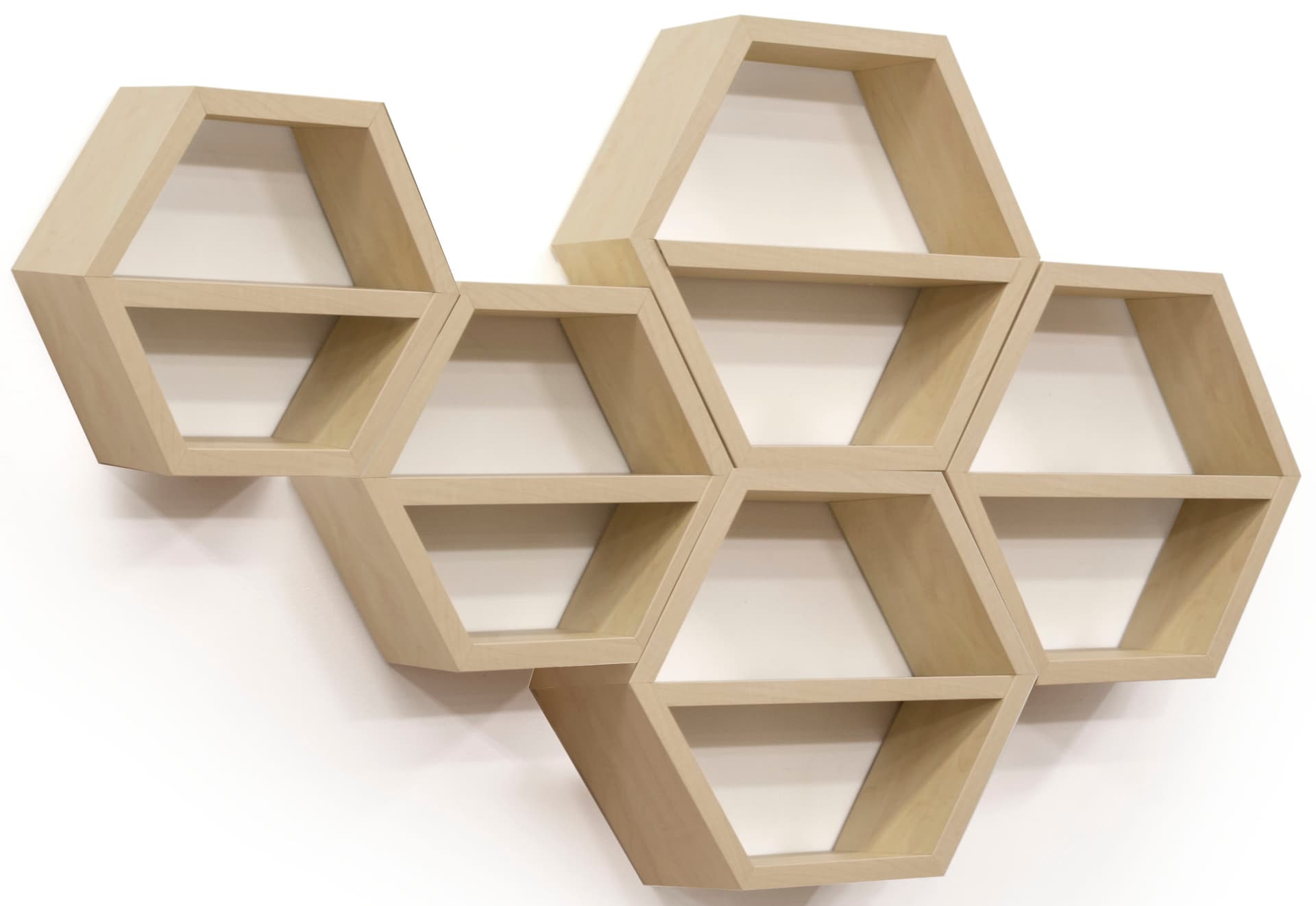 Wall Mounted Floating Honeycomb Shelves