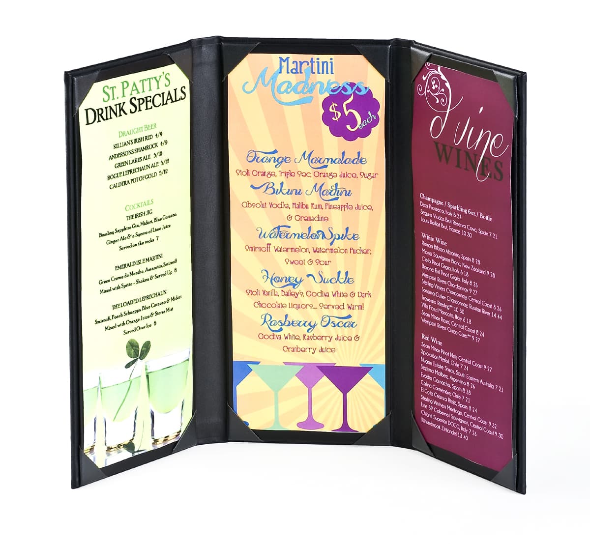 Bar Menu Covers