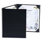 Menu Cover for 8.5 x 11 Menus, Photo Album Corners, Triple Panel (Two-fold) - Black