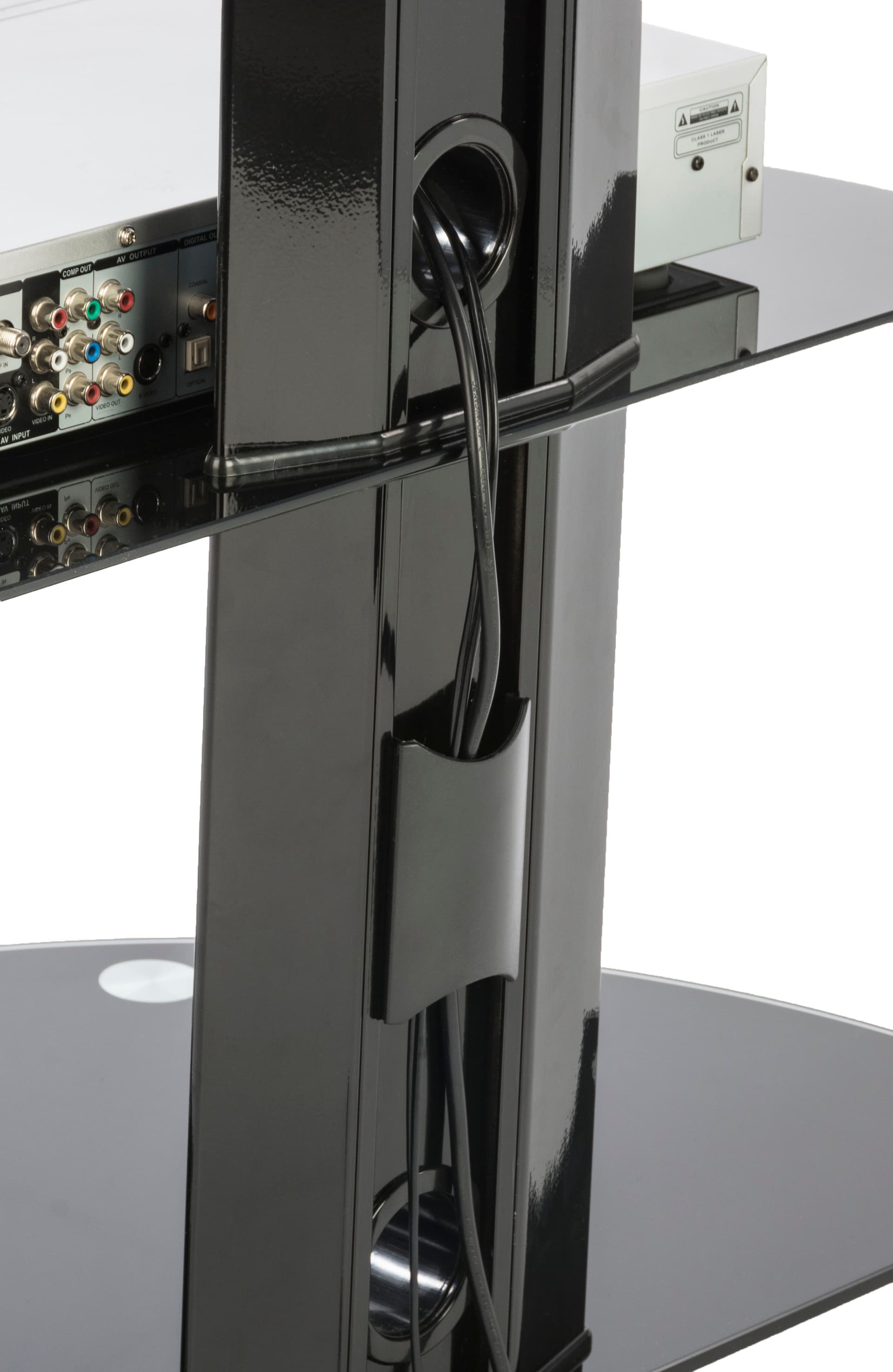 Glass and Metal TV Stand, Aluminum Body