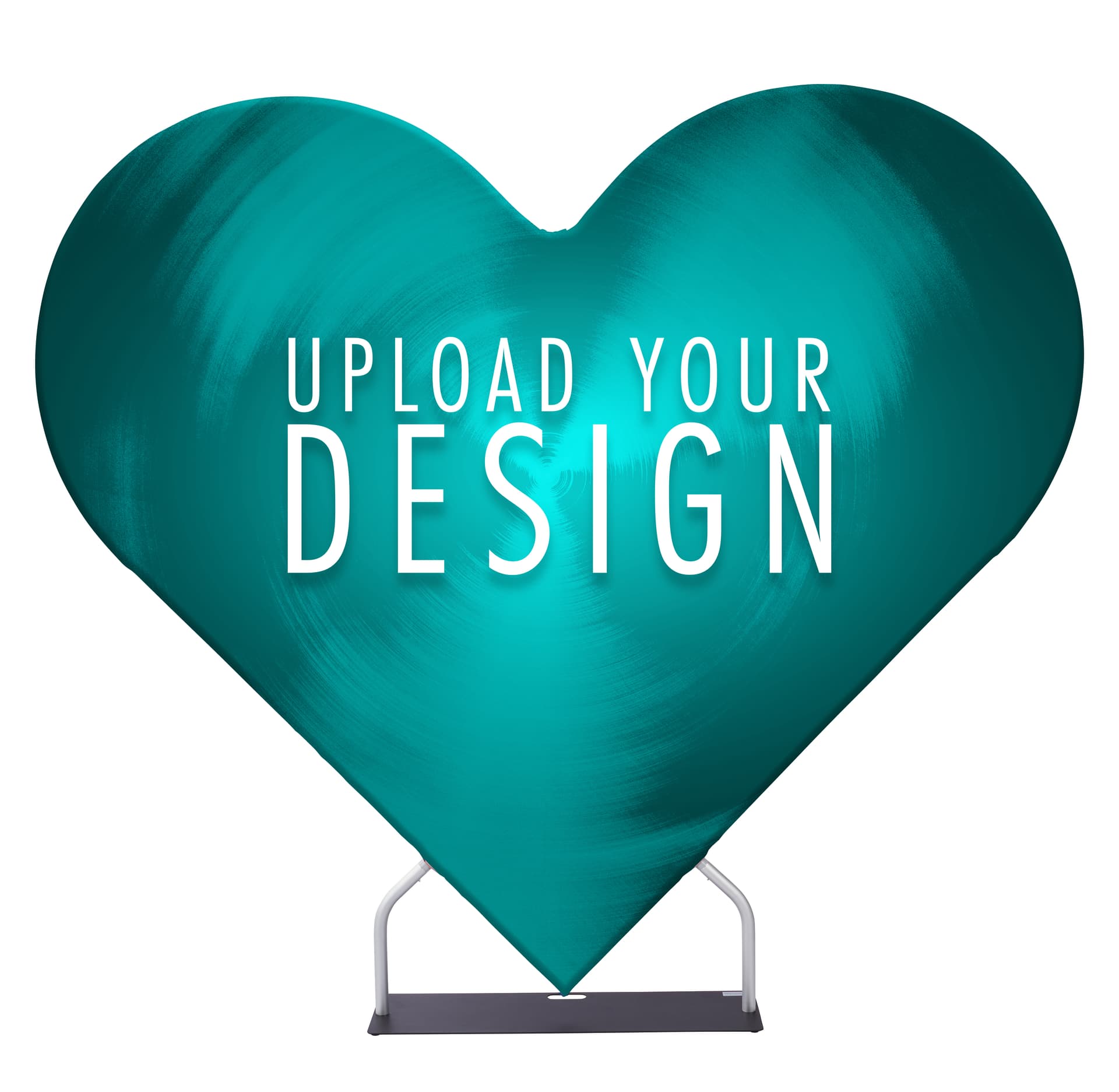 Double sided replacement graphic for HS7BWALLSS_Heart backdrop is dye-sub printed 