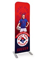 24 inch x 78.75 inch personalized slip top banner stand with polyester fabric