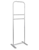 24 inch x 78.75 inch banner stand sanitizer dispenser frame with sturdy base