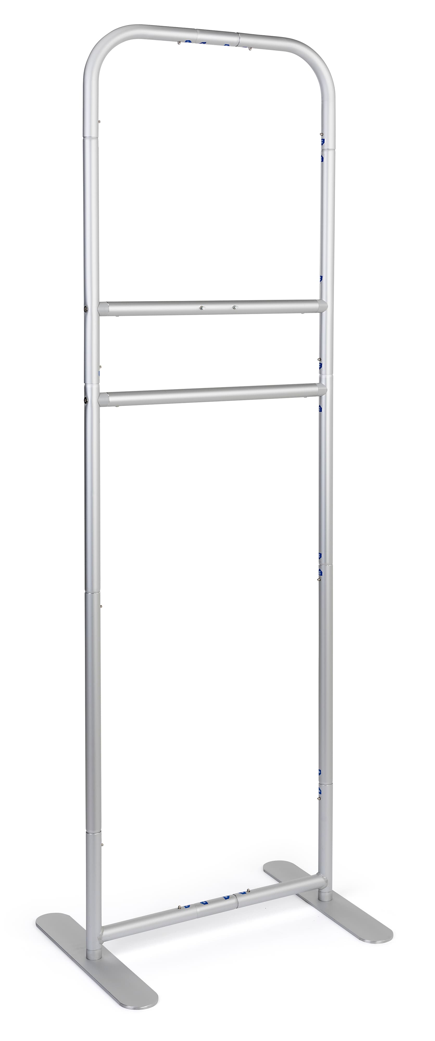 Aluminum banner stand sanitizer dispenser frame