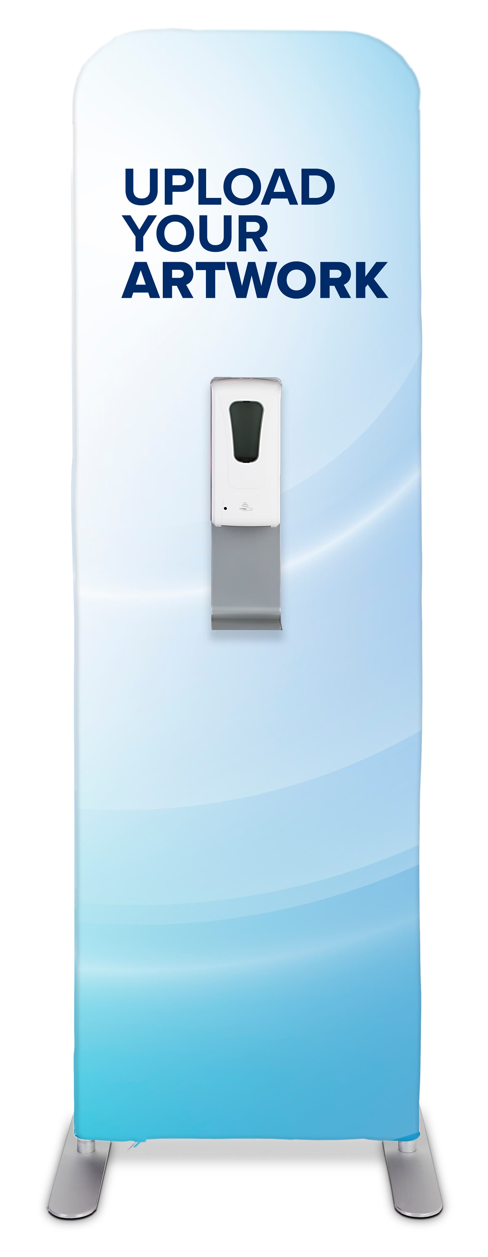 Touchless hand sanitizer banner stand with 1000mL Refillable Container 