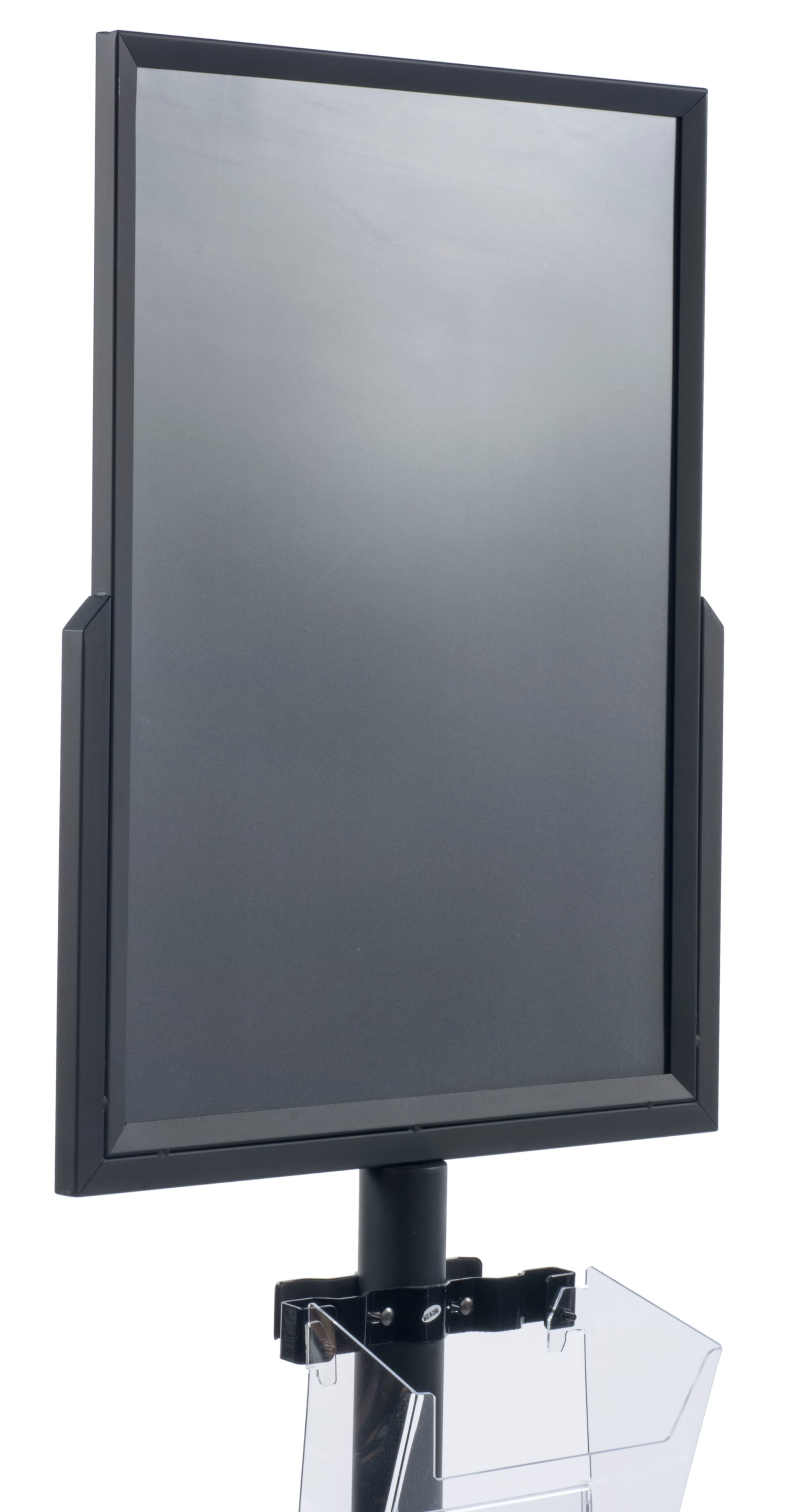 18 x 24 Sign Post with 4 Clear Literature Pockets, 69" Tall