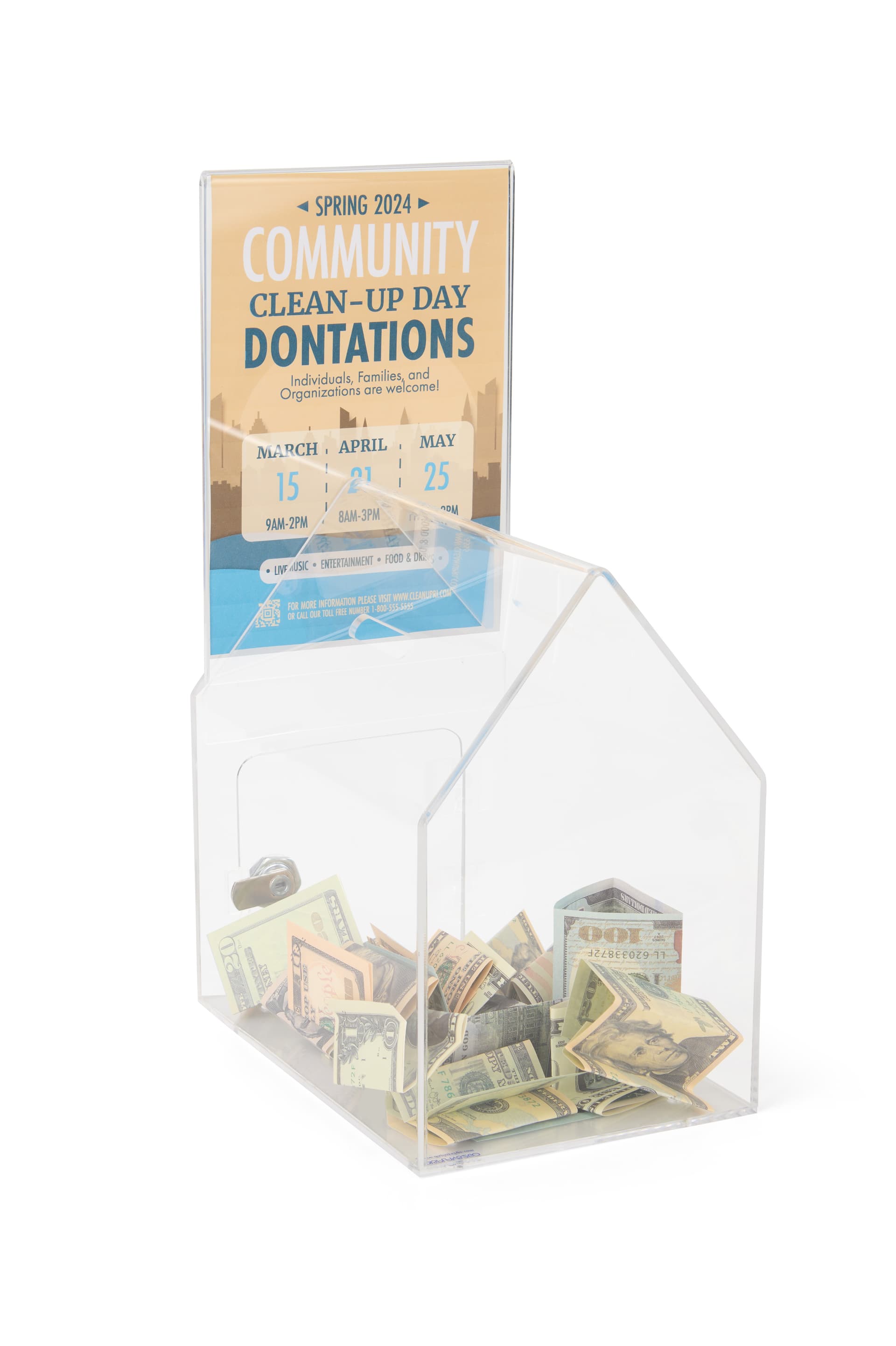 House shaped acrylic box with eco-friendly design