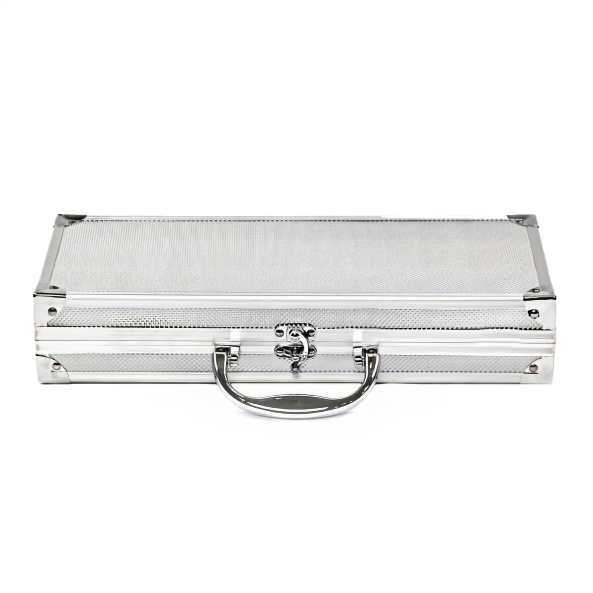 Standard tabletop retractable banner stand with aluminum carry case