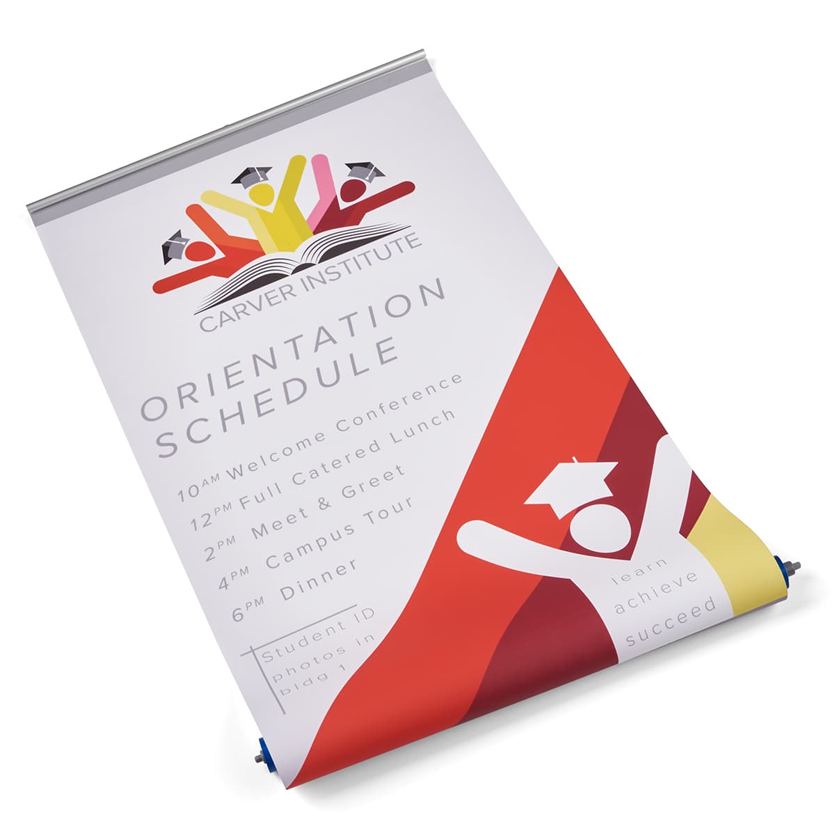 Standard tabletop banner replacement graphics with full color artwork