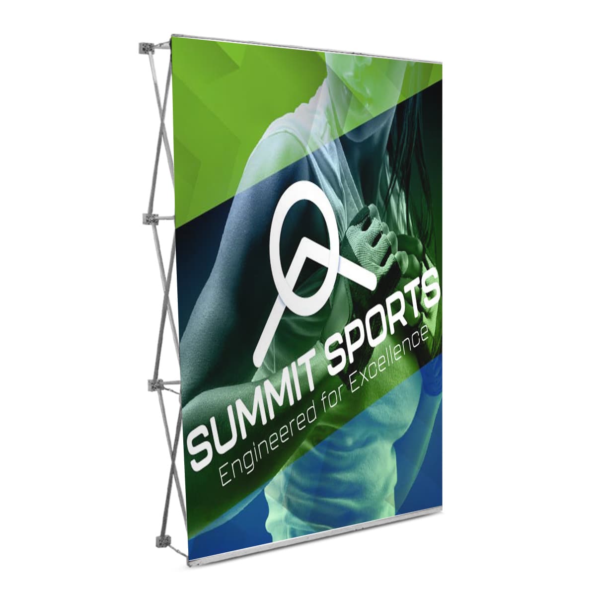 Quick fabric pop up backwall display with full color printing 