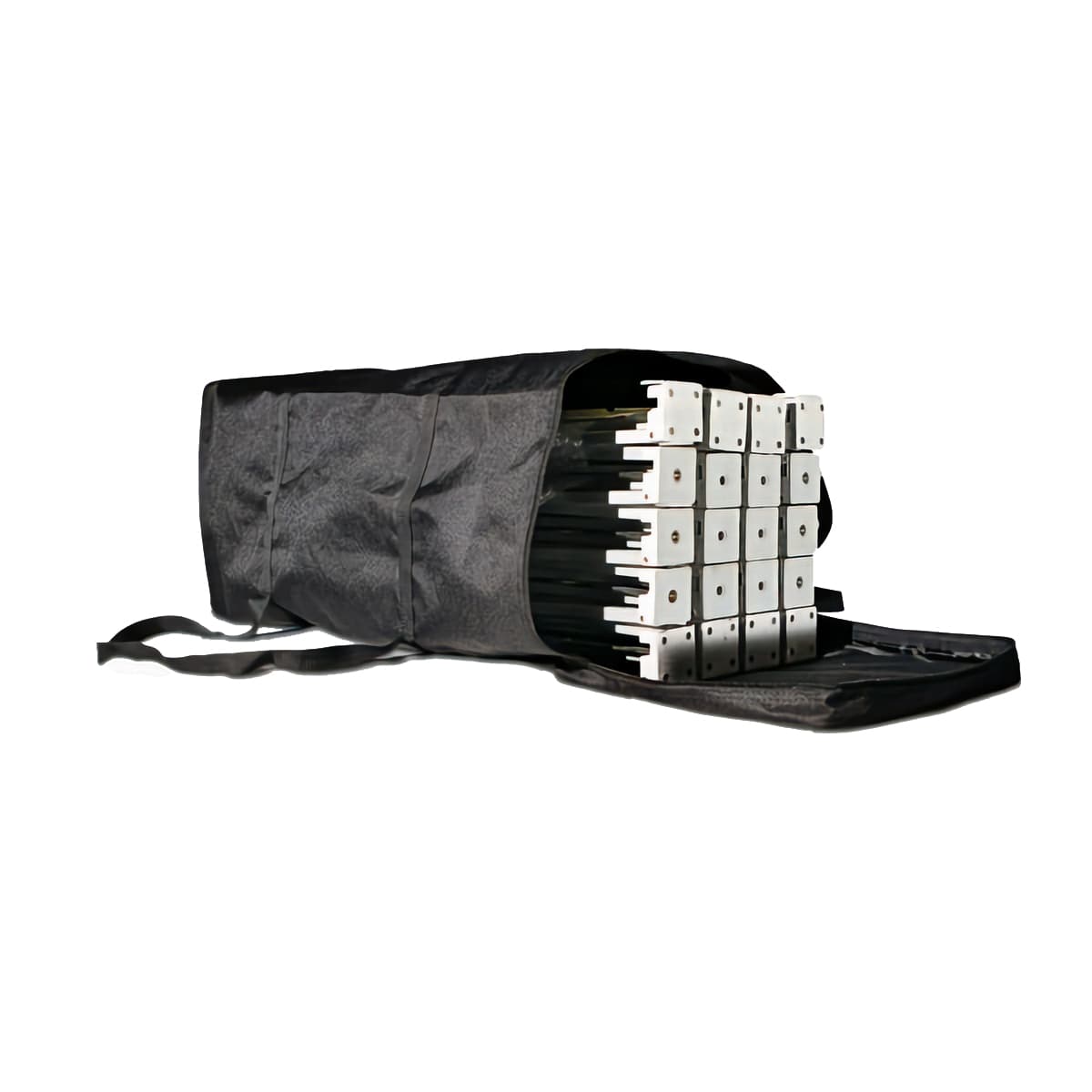 Tote bags for quick fabric banner displays is made of canvas material 