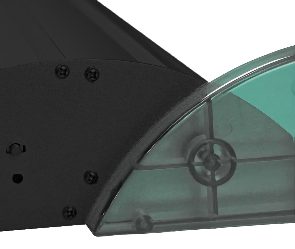Hardware only premium banner stand with removable end covers