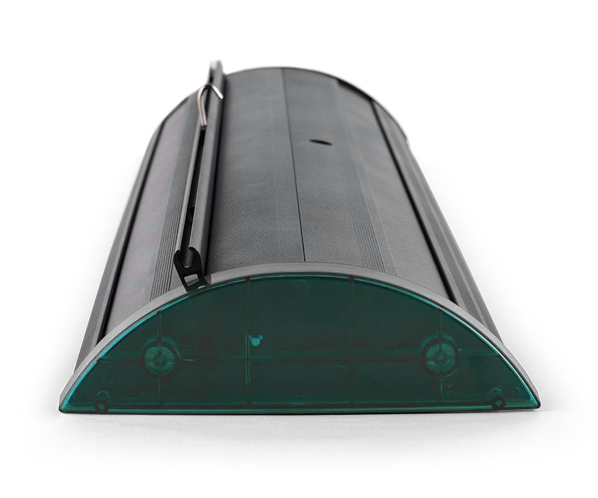 Hardware only premium banner stand with green end caps