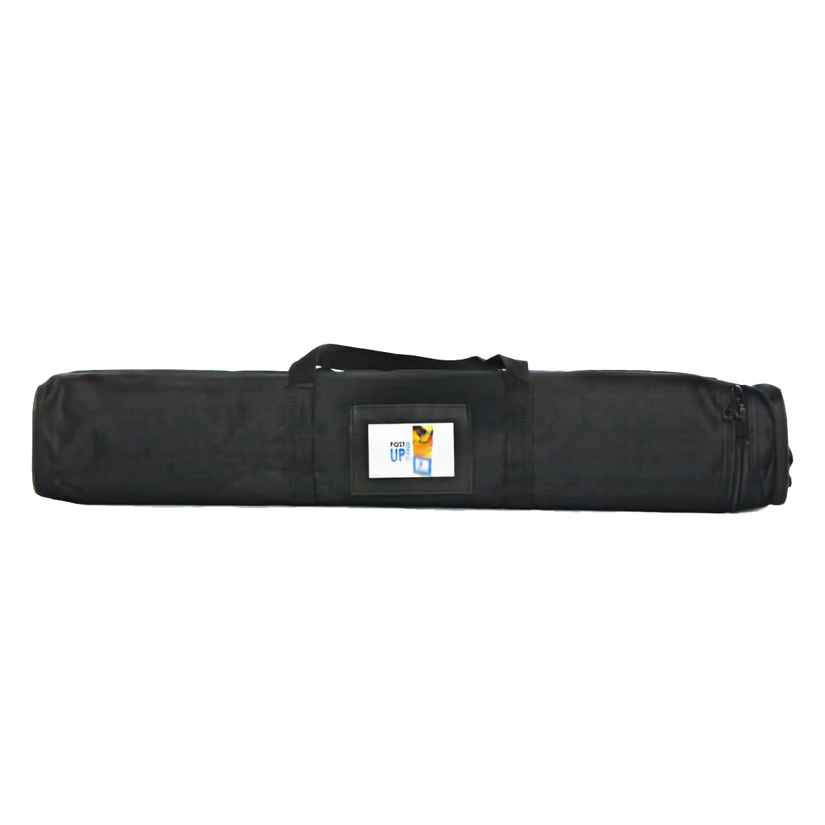 Budget tabletop banner stand with black carry bag 