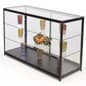 60" Retail Display Case w/ Sliding Door, Adjustable Shelves, Ships Assembled - Black