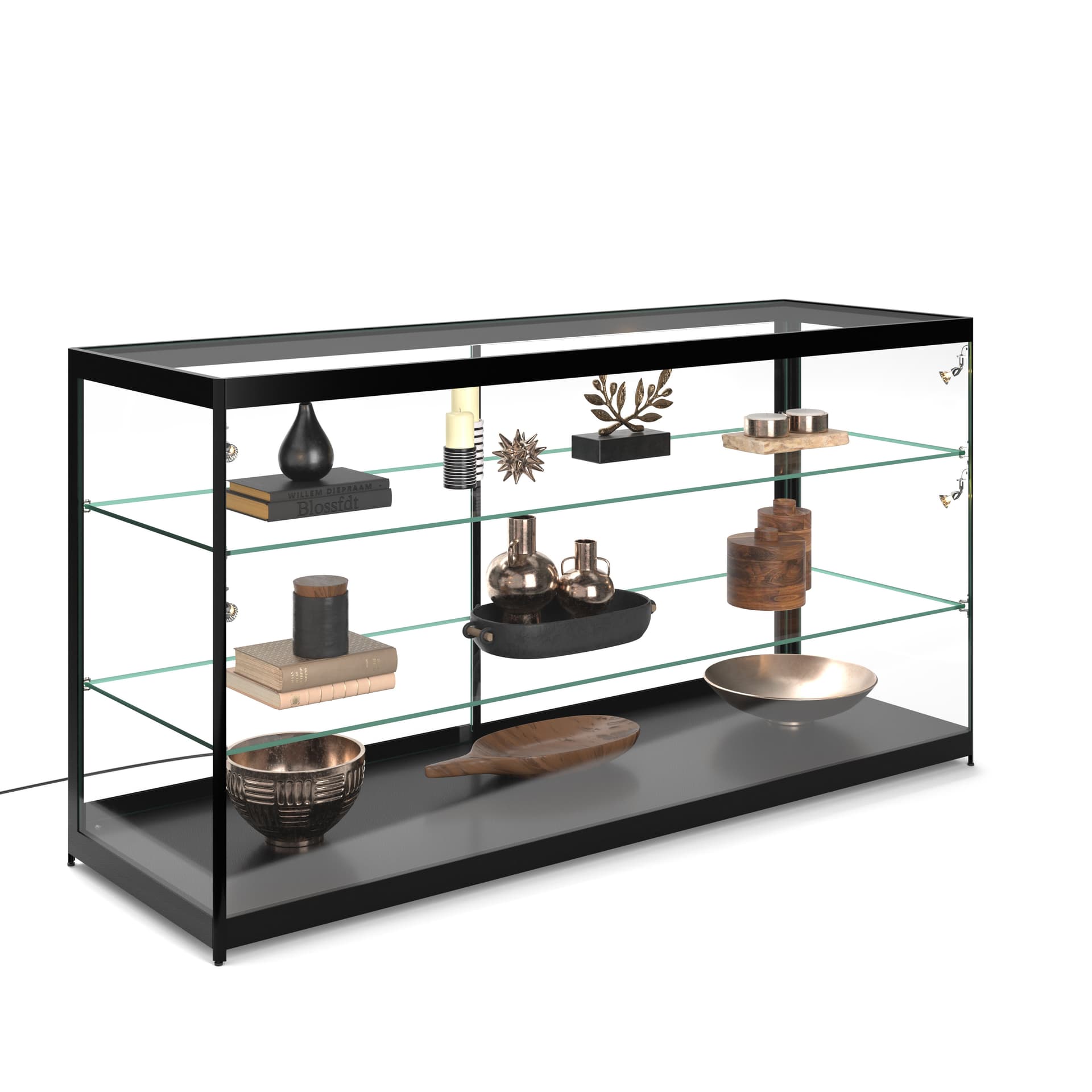 Retail Display Counter with LED Lights, 38" Overall Height