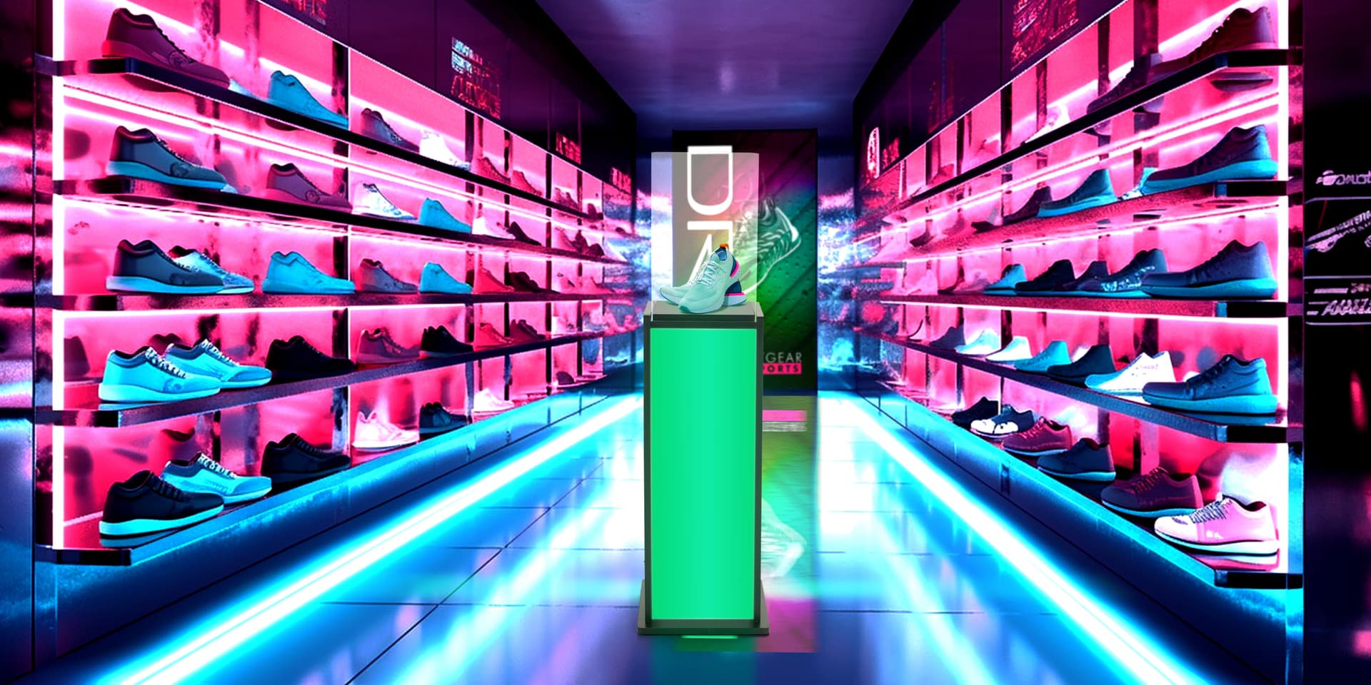 Acrylic display pedestal with LED lights for retail stores
