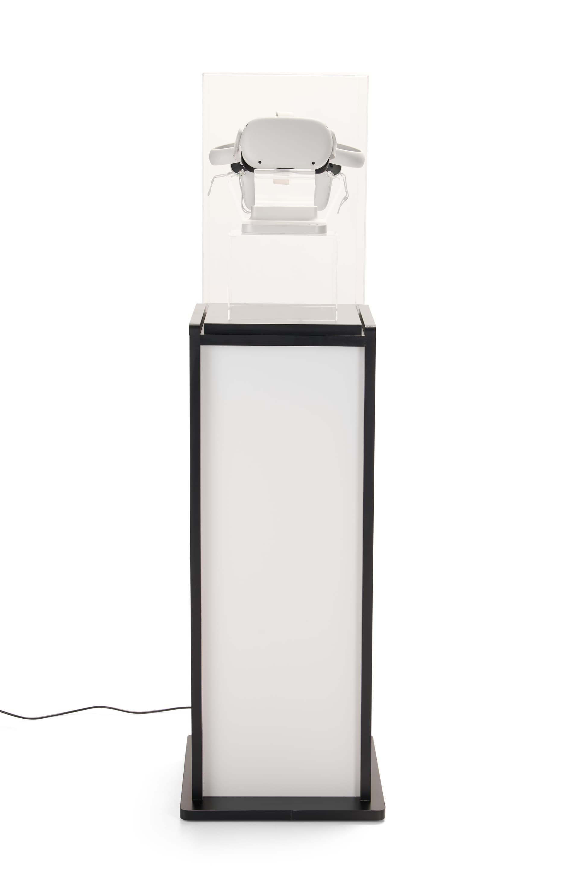 Acrylic display pedestal with lift off acrylic top