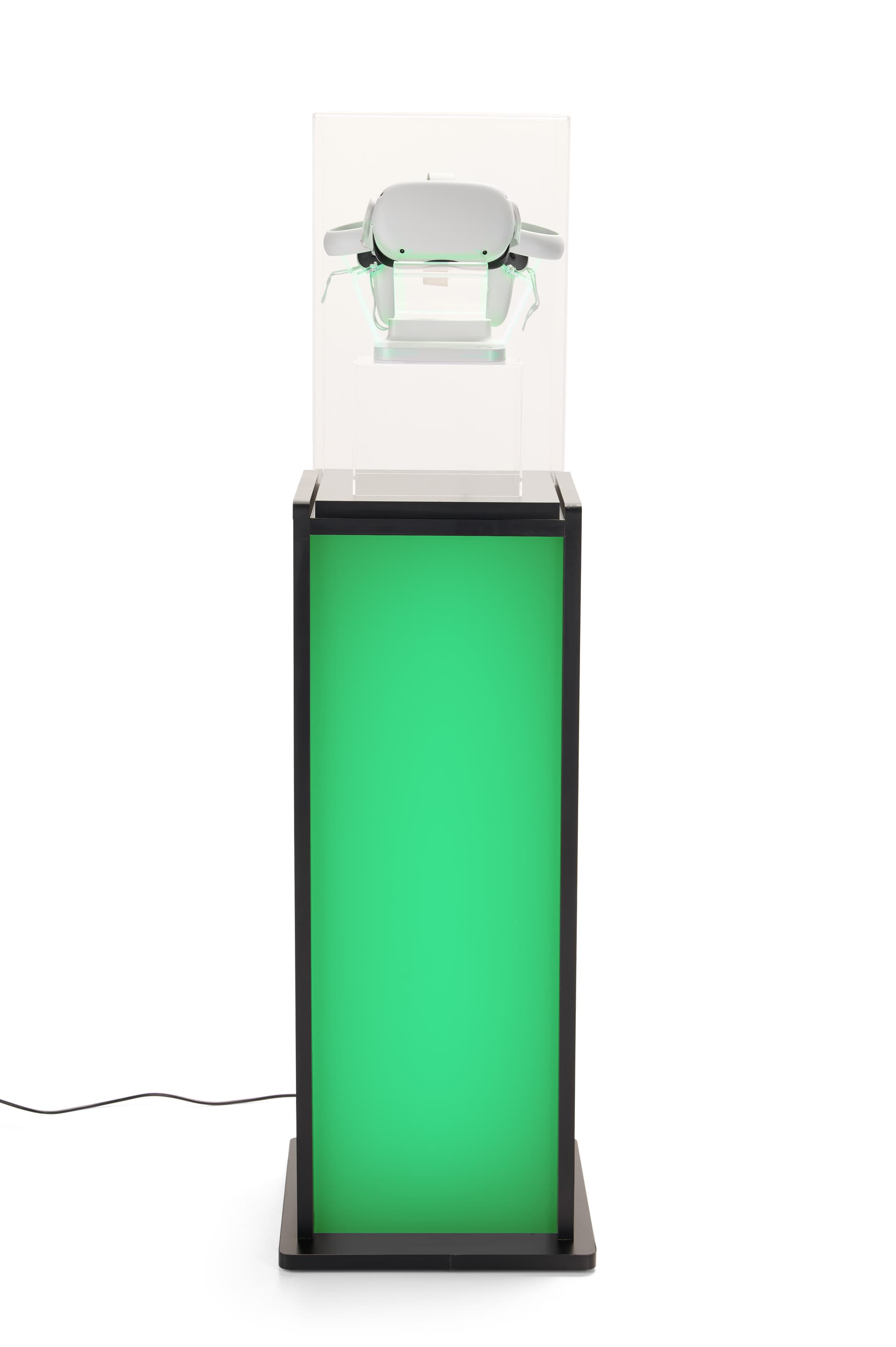 Acrylic display pedestal with LED lights made with FSC Certified® partical board