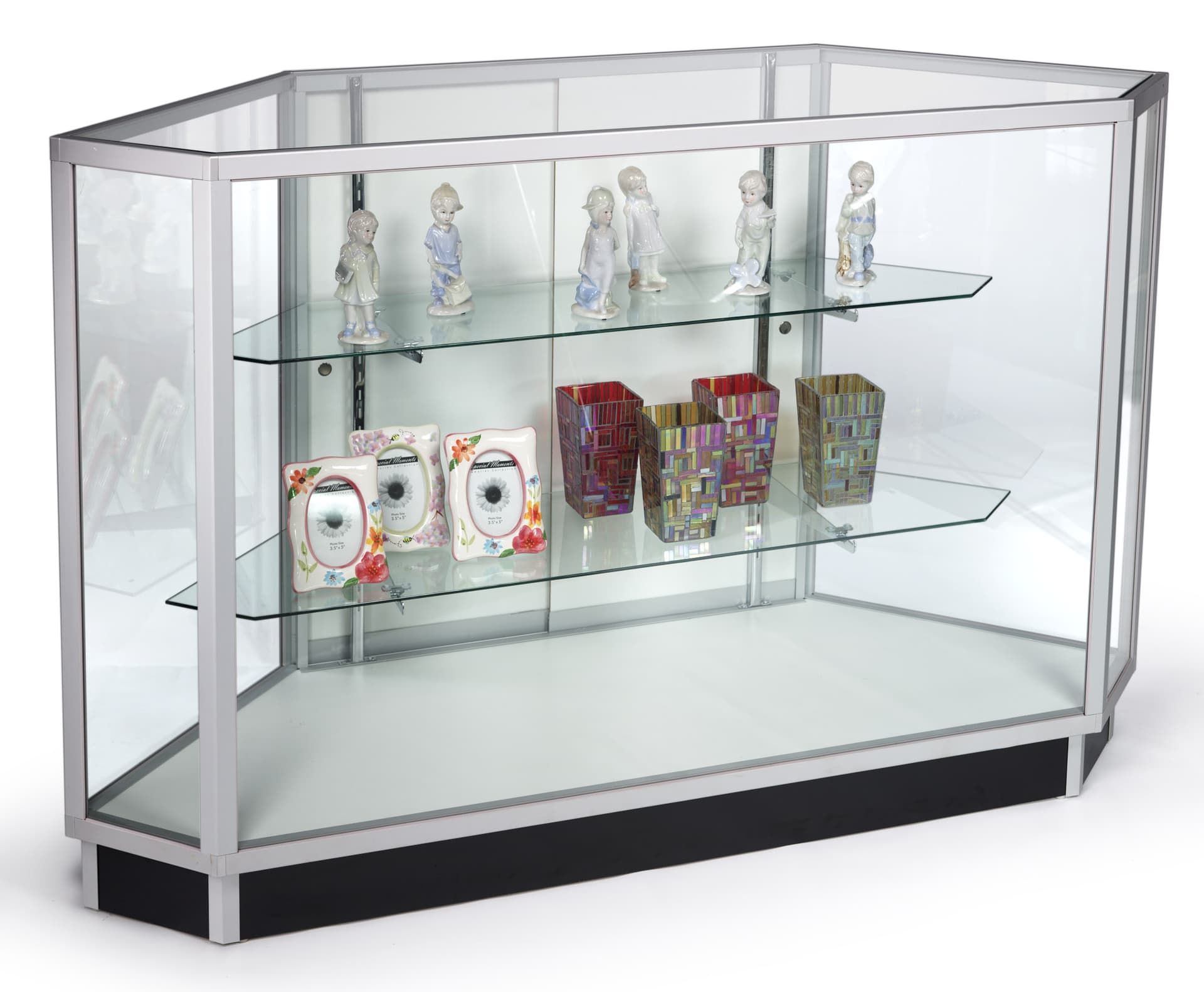 Glass Showcase for Cash Wraps | IEV Glass Display Cases | Displays2Go