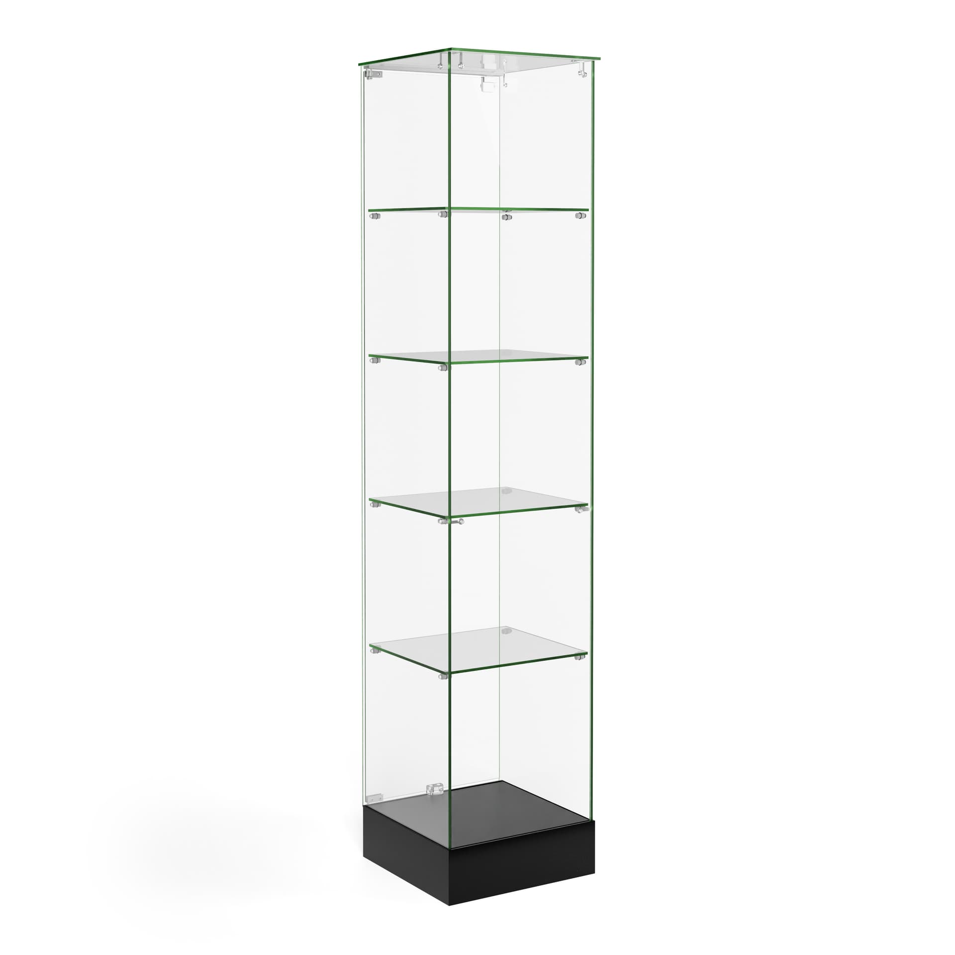 Tower display with five shelves