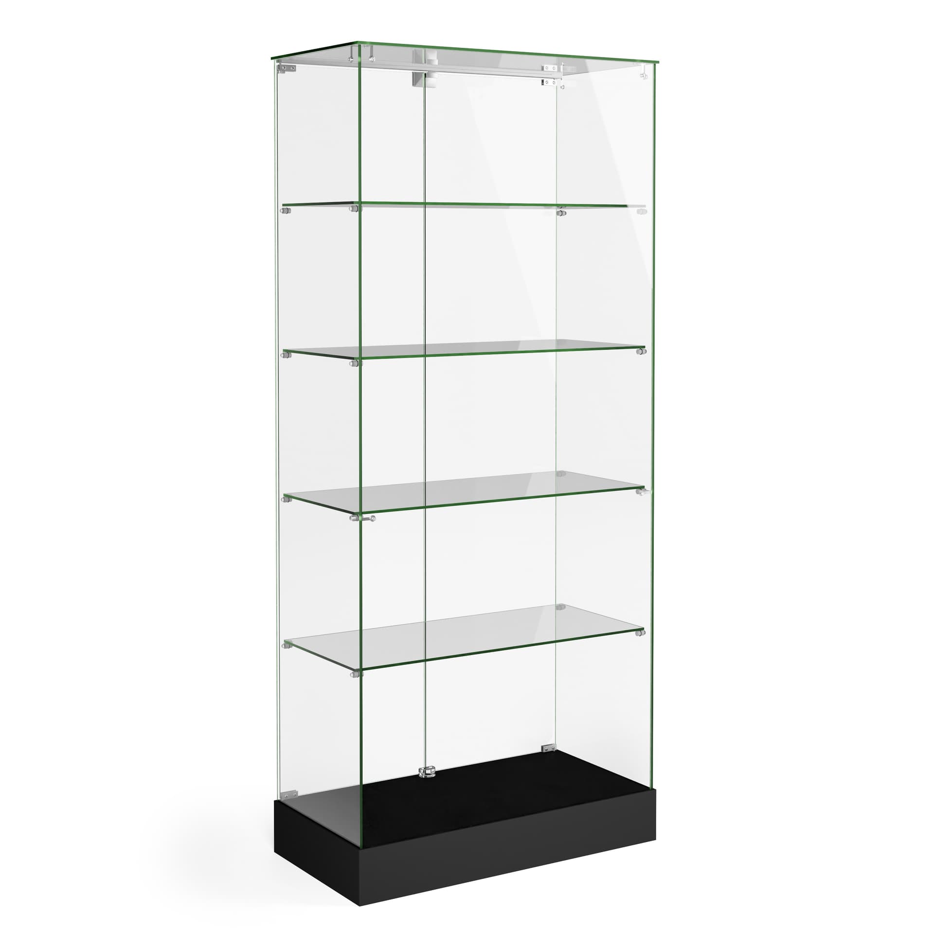 Tower display with tempered glass