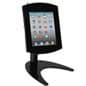 iPad Desktop Stand, Locking Enclosure w/Exposed Home, CC Reader Compatible- Black