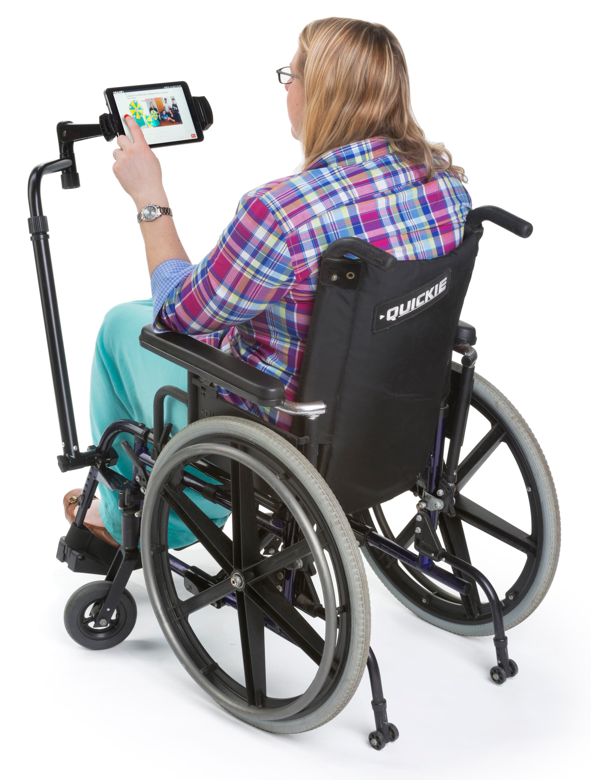 Wheelchair Heavy-Duty Clamp Mount with Dedicated Cradle for iPad Air 3 & Pro 10.5